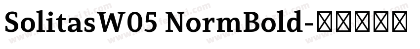 SolitasW05 NormBold字体转换